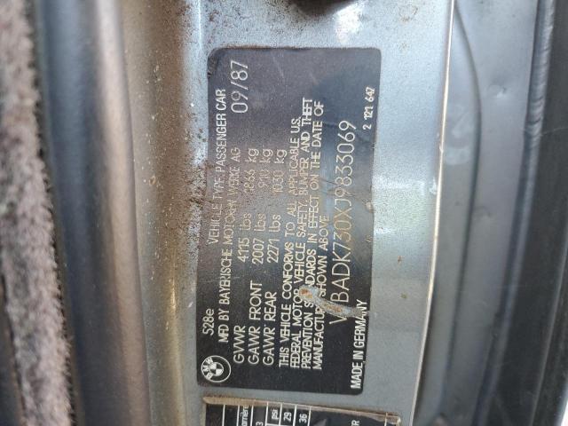 WBADK730XJ9833069 - 1988 BMW 528 E Gümüş foto 12