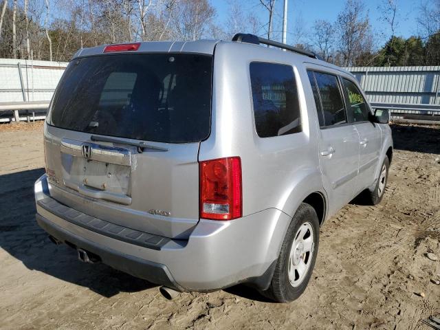 5FNYF4H56AB014450 - 2010 HONDA PILOT EXL SILVER photo 4