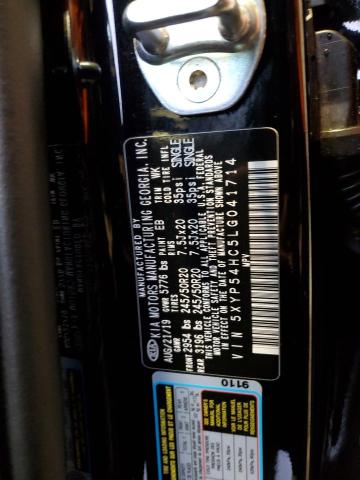 5XYP54HC5LG041714 - 2020 KIA TELLURIDE BLACK photo 10