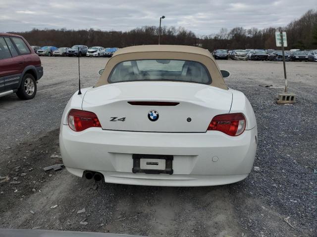 4USBU33567LW73254 - 2007 BMW Z4 WHITE photo 6