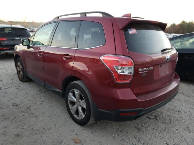 JF2SJARC0GH477260 - 2016 SUBARU FORESTER 2 RED photo 3