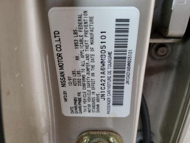 JN1CA21A6WM805101 - 1998 NISSAN MAXIMA GLE GOLD photo 10