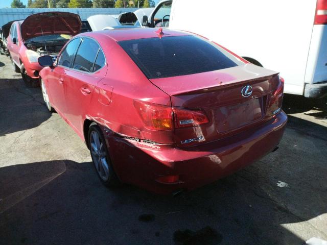 JTHBK262072034511 - 2007 LEXUS IS 250 BURGUNDY photo 3