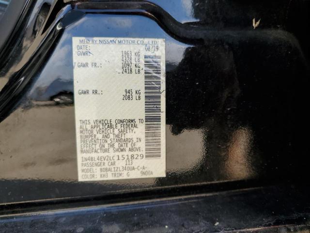 1N4BL4EV2LC151829 - 2020 NISSAN ALTIMA SL BLACK photo 13