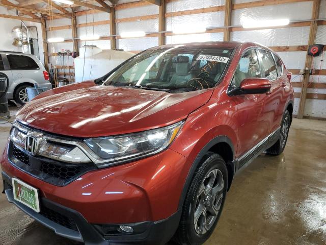 5J6RW2H80HL075068 - 2017 HONDA CR-V EXL BURGUNDY photo 2