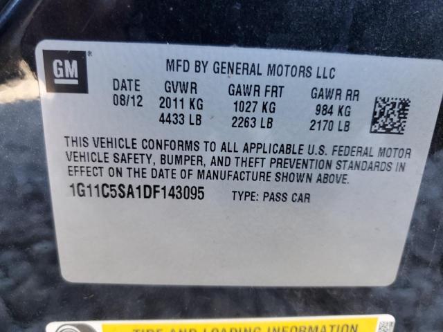 1G11C5SA1DF143095 - 2013 CHEVROLET MALIBU 1LT 黑色 照片 10