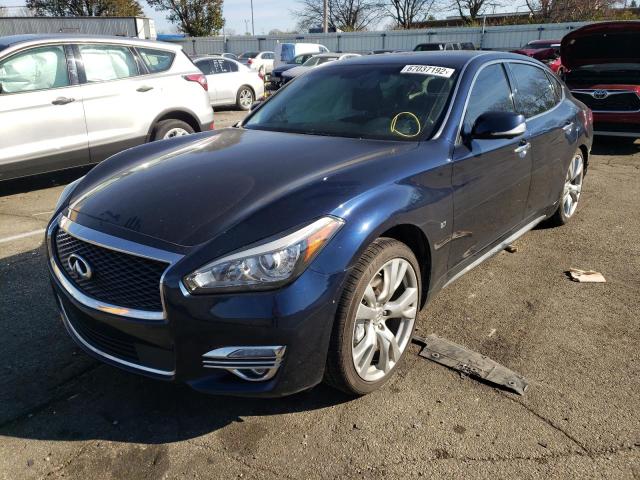 JN1BY1PP1FM601528 - 2015 INFINITI Q70L 3.7 BLUE photo 2