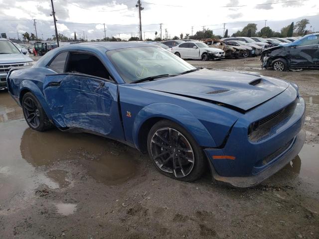 2C3CDZFJ7LH156353 - 2020 DODGE CHALLENGER BLUE photo 1
