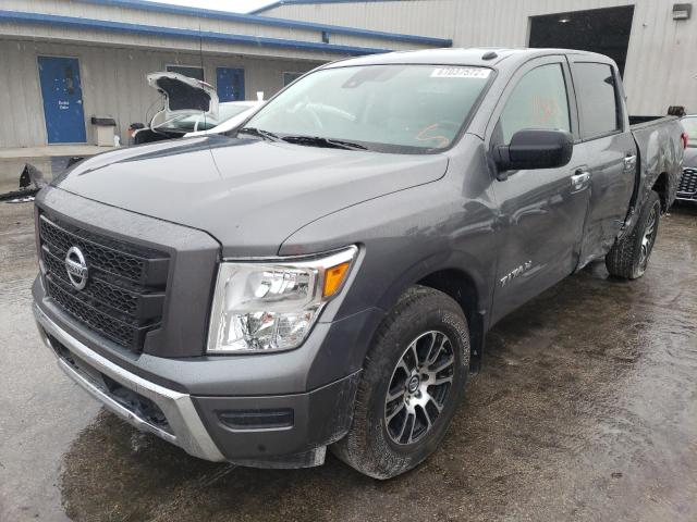 1N6AA1EF5MN520754 - 2021 NISSAN TITAN SV GRAY photo 1