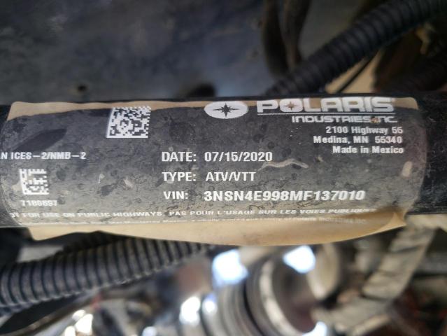 3NSN4E998MF137010 - 2021 POLARIS RZR XP 4 1 BLACK photo 10