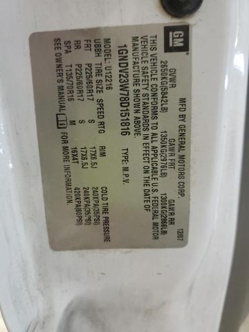 1GNDV23W78D151816 - 2008 CHEVROLET UPLANDER L Ağ foto 13