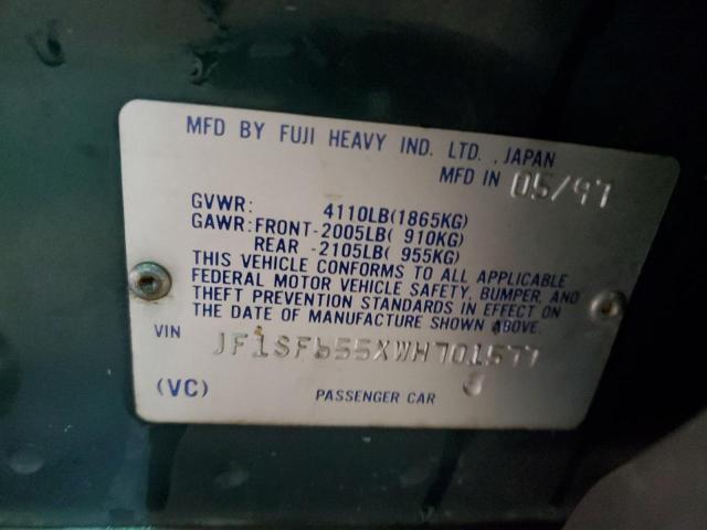 JF1SF655XWH701577 - 1998 SUBARU FORESTER S GREEN photo 13