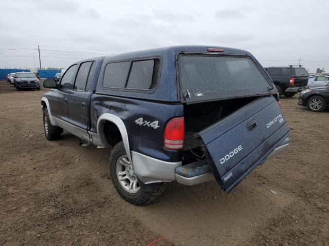 1D7HG48N94S577342 - 2004 DODGE DAKOTA QUA BLUE photo 3