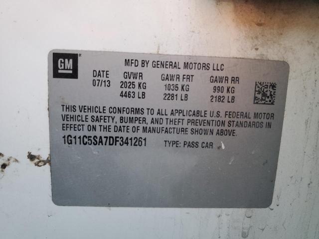 1G11C5SA7DF341261 - 2013 CHEVROLET MALIBU 1LT 奶油色 照片 10