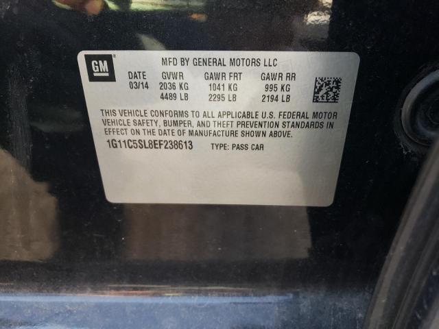 1G11C5SL8EF238613 - 2014 CHEVROLET MALIBU 1LT 黑色 照片 10