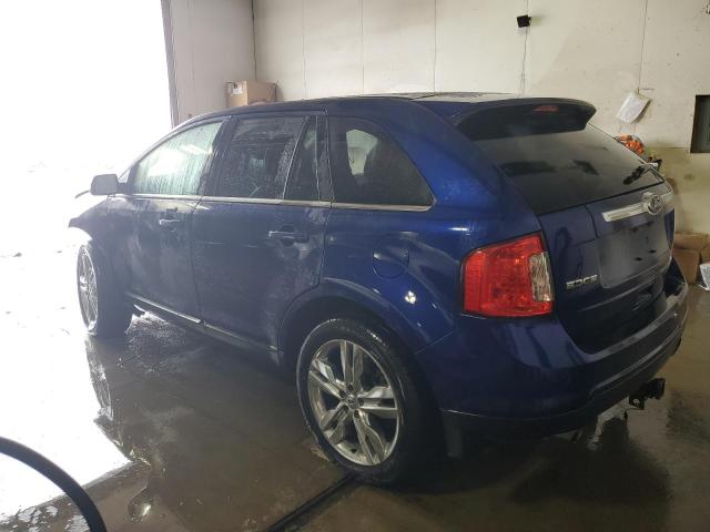 2FMDK4KC8DBB22843 - 2013 FORD EDGE LIMIT BLUE photo 2