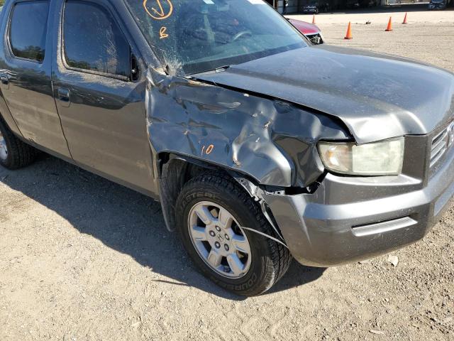 2HJYK16567H522123 - 2007 HONDA RIDGELINE GRAY photo 9