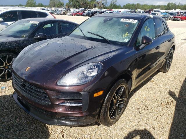 WP1AA2A53MLB17744 - 2021 PORSCHE MACAN BURGUNDY photo 2