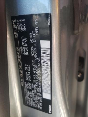 YV4902DZ1B2156001 - 2011 VOLVO XC60 T6 SILVER photo 10