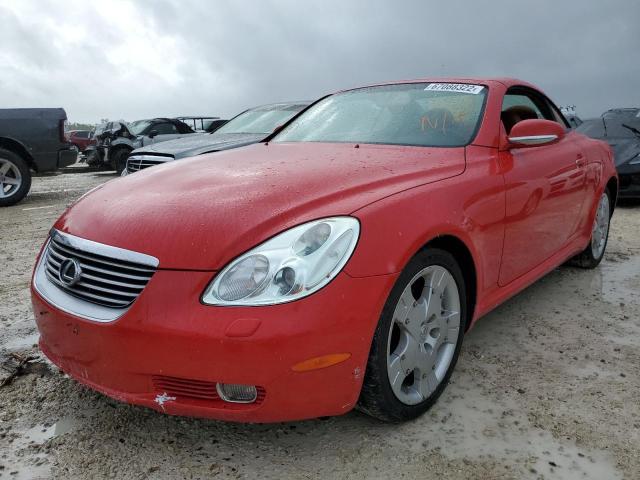 JTHFN48Y840058360 - 2004 LEXUS SC 430 RED photo 2