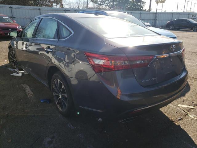 4T1BK1EB9HU244300 - 2017 TOYOTA AVALON XLE GRAY photo 3