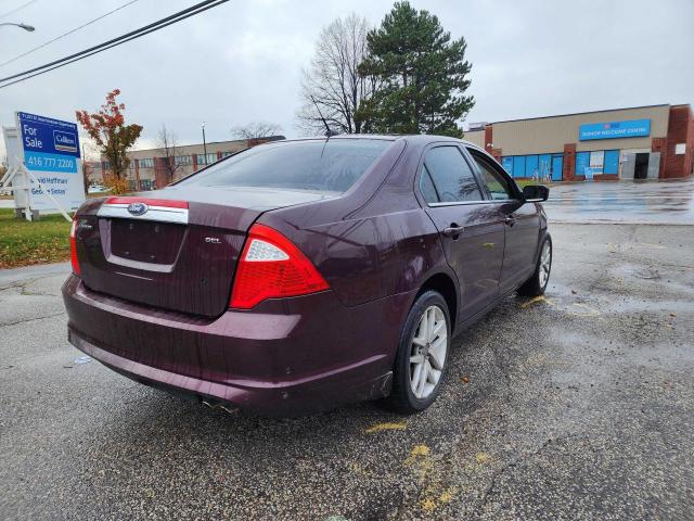 3FAHP0JA8BR117193 - 2011 FORD FUSION SEL BURGUNDY photo 4