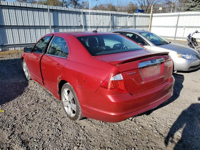 3FAHP0KC3AR234145 - 2010 FORD FUSION SPO RED photo 3