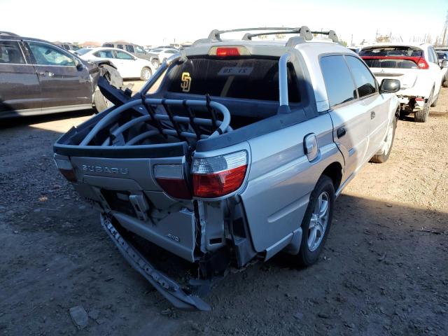 4S4BT62C547102011 - 2004 SUBARU BAJA SPORT SILVER photo 4