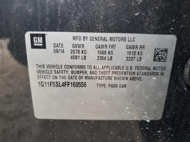 1G11F5SL4FF169556 - 2015 CHEVROLET MALIBU LTZ გრაფიტი ფოტო 12