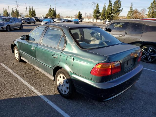 2HGEJ6610XH572392 - 1999 HONDA CIVIC BASE GREEN photo 2