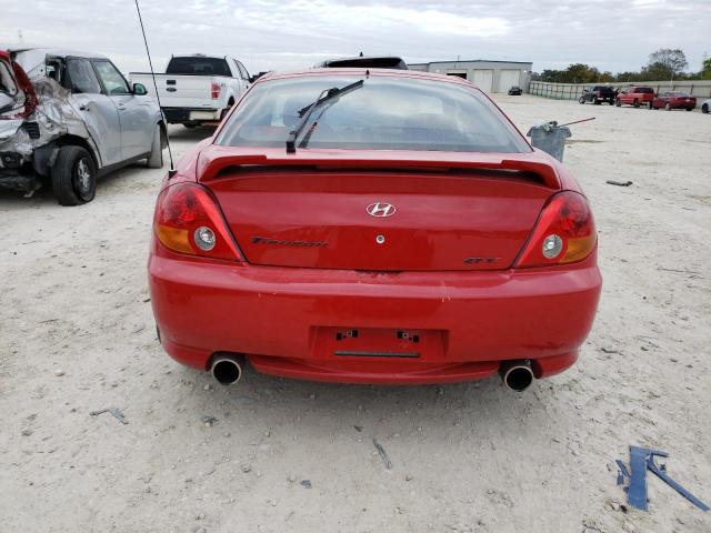 KMHHN65F03U041029 - 2003 HYUNDAI TIBURON GT RED photo 6