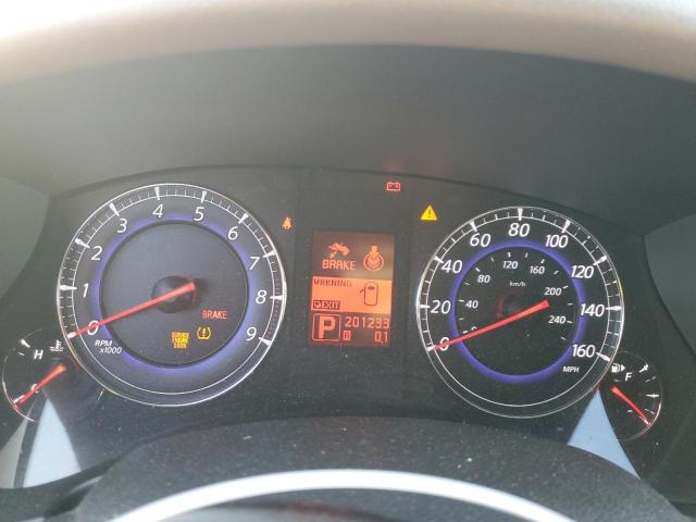 JNKAJ09E38M302319 - 2008 INFINITI EX35 BASE TEAL photo 9