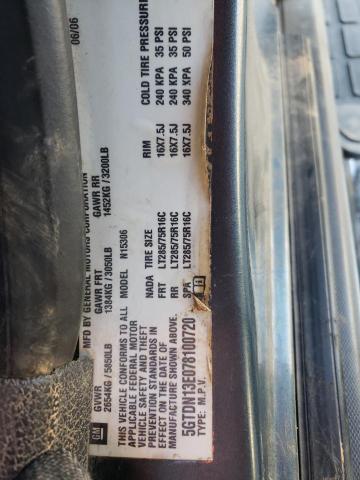 5GTDN13E078100720 - 2007 HUMMER H3 GREEN photo 10