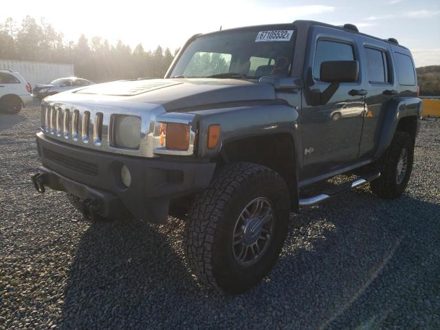 5GTDN13E078100720 - 2007 HUMMER H3 GREEN photo 2