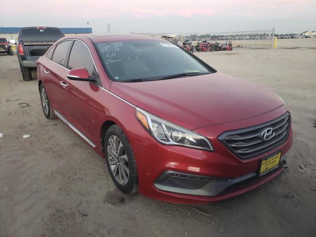 5NPE34AF5HH586359 - 2017 HYUNDAI SONATA SPO RED photo 1