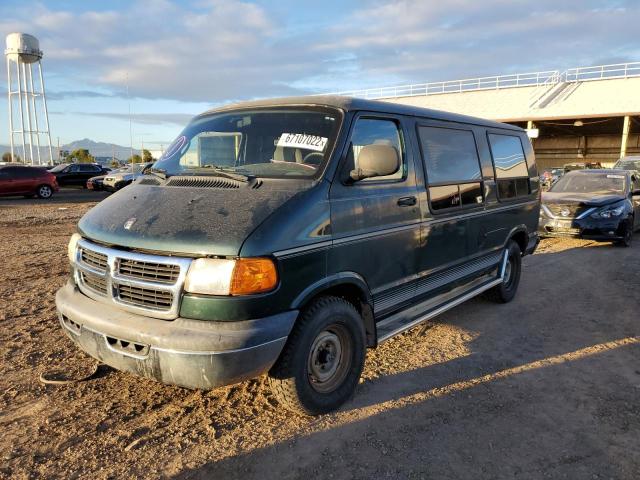 2B6HB11Y51K524286 - 2001 DODGE RAM VAN B1 GREEN photo 2