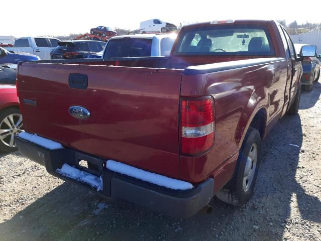 1FTRF12287KB48566 - 2007 FORD F150 BURGUNDY photo 4