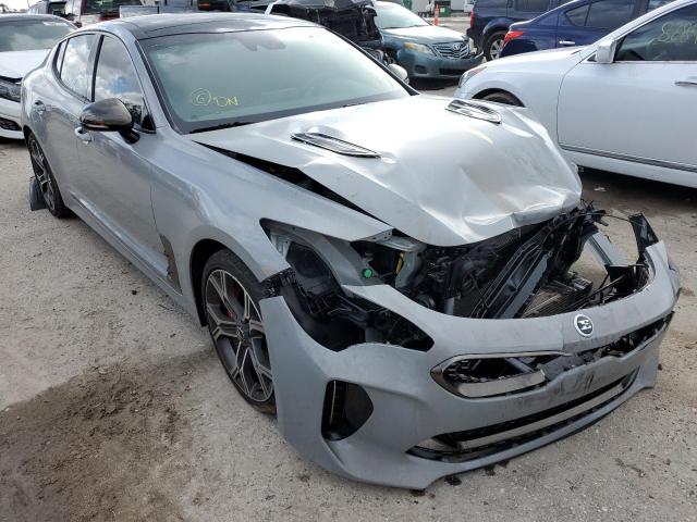 KNAE45LC7K6043020 - 2019 KIA STINGER GT GRAY photo 1