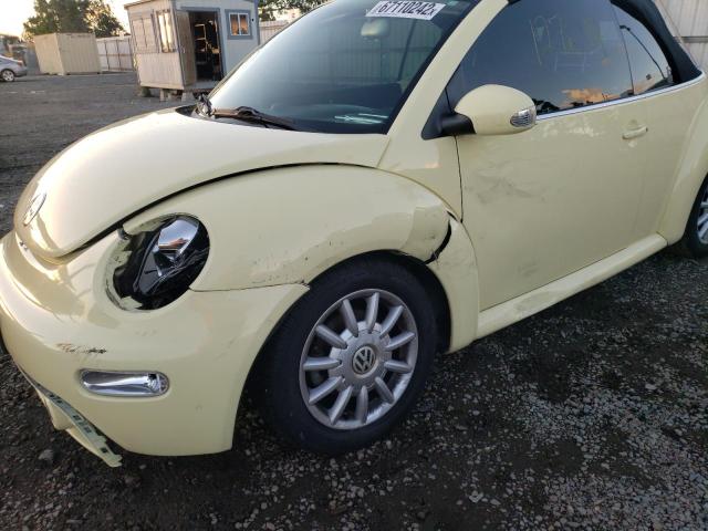 3VWCM31YX5M318443 - 2005 VOLKSWAGEN NEW BEETLE YELLOW photo 9