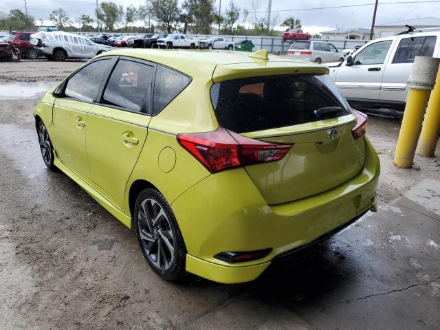 JTNKARJE4JJ565573 - 2018 TOYOTA COROLLA IM YELLOW photo 3