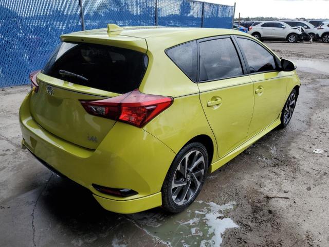 JTNKARJE4JJ565573 - 2018 TOYOTA COROLLA IM YELLOW photo 4