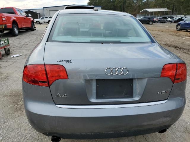 WAUAF78E66A271320 - 2006 AUDI A4 2 TURBO SILVER photo 6