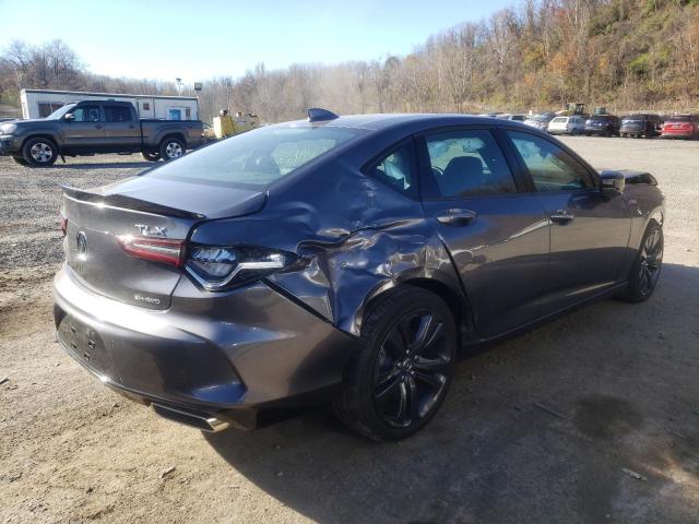 19UUB6F53MA004336 - 2021 ACURA TLX TECH A GRAY photo 4