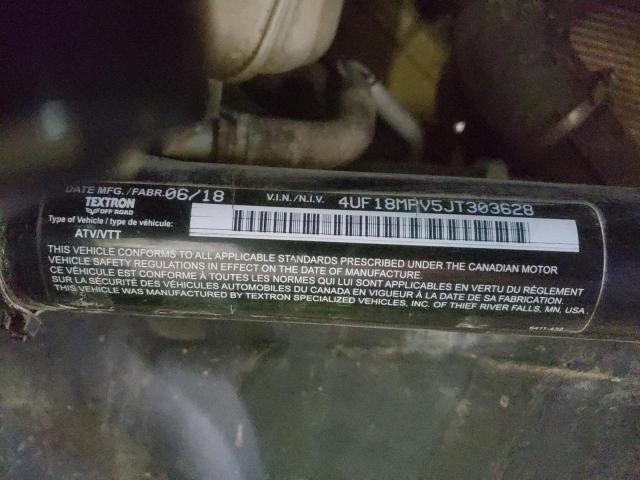 4UF18MPV5JT303628 - 2018 ARCTIC CAT WILDCAT GREEN photo 10