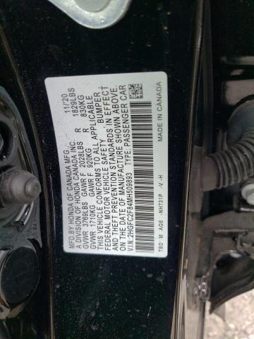 2HGFC2F84MH509893 - 2021 HONDA CIVIC SPOR BLACK photo 10