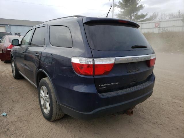 1C4RDJDGXCC159412 - 2012 DODGE DURANGO CR BLUE photo 3