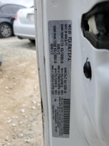 ZFBERFBB8H6H00120 - 2017 RAM PROMASTER WHITE photo 10