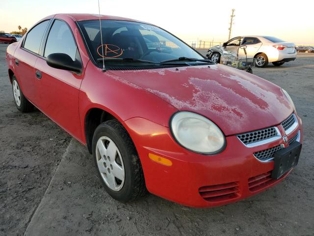 1B3ES26C75D114382 - 2005 DODGE NEON BASE RED photo 1