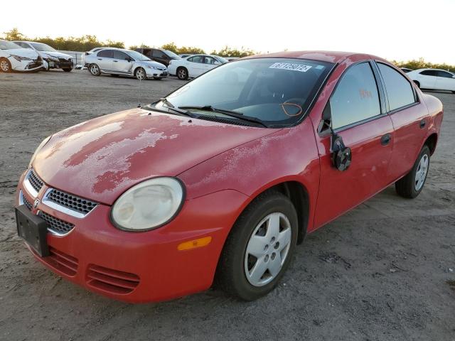 1B3ES26C75D114382 - 2005 DODGE NEON BASE RED photo 2