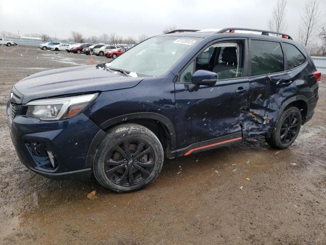 JF2SKEKC7KH594695 - 2019 SUBARU FORESTER S BLUE photo 1